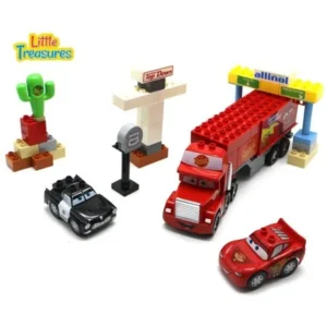 Little Treasures Cars & Truck Grand Prix Highway Building block 51 pieces toy set for 3+ preschoolers