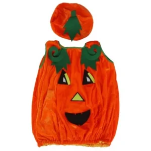 Pumpkin Child Dress and Hat Suit Halloween Pumpkin Child Dress Clothes Costume