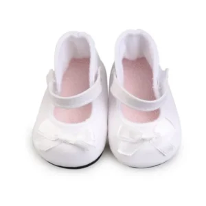Fashion White Shoes Made for 18 Inch American Girl Doll Shoes Clothes Accessory (White)