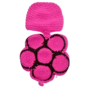 Cute Tortoise Style Baby Infant Newborn Handmade Crochet Beanie Hat Clothes Baby Photograph Props (Rosy)