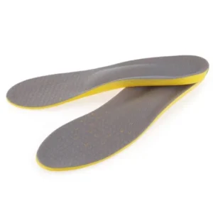 1 Pair of Men Women Memory Foam Shoe Insole Sports Insole Orthotics Arch Pads Sport Pain Relief Shoe Insole - Size L (Yellow Grey)