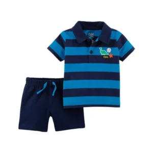 Baby Boy Polo Shirt & Shorts, 2pc Outfit Set