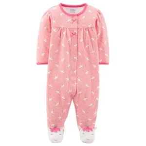 Child of Mine by Carter's Baby girl button-up sleep 'n play