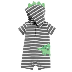 Baby Boy One Piece Hoodie Romper