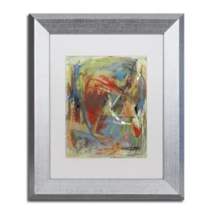 Trademark Fine Art 'Toy of a Cosmic Child' Canvas Art by Shana Doumingez, White Matte, Silver Frame