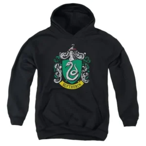 Harry Potter - Slytherin Crest - Youth Hooded Sweatshirt - Large