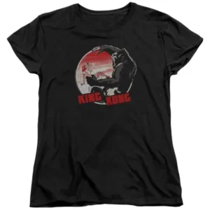 King Kong It Was Beauty Killed The Beast Womens Short Sleeve Shirt