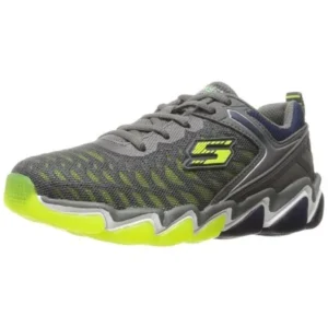 Skechers Kids Boys' Skech-Air 3.0-Downplay Sneaker, Charcoal/Lime, 5 M US Big Kid