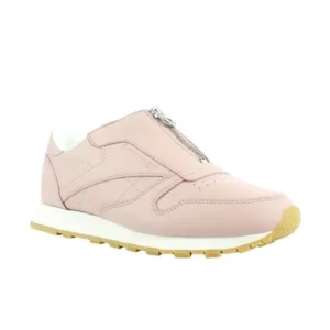 Reebok Lthr Zip Pink Athletic Sneaker Womens Athletic Shoes Size 7 New