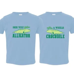 Nursery Decals and More Brand: Twin Boys Tshirt, See You Later Alligator, Includes 2 Shirts, 12-18 mo Alligator