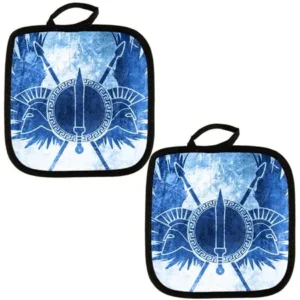 Amazon Greek Warrior Princess All Over Pot Holder (Set of 2)