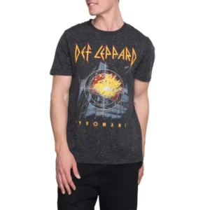 Big Mens' Def Leppard Pyromania Short Sleeve Graphic Crew Neck Tee Shirt