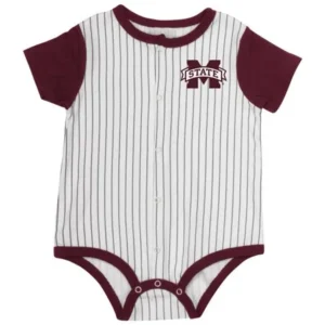 Mississippi State Bulldogs Baby Clothes Infant Baseball Bodysuit