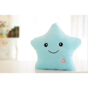Creative Glowing LED Night Light Twinkle Star Shape Plush Pillow Stuffed Toys, Blue
