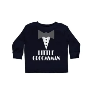 Little Groomsman childs mock tuxedo Toddler Long Sleeve T-Shirt