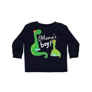 Mema Boy Grandson Gift Dinosaur Toddler Long Sleeve T-Shirt