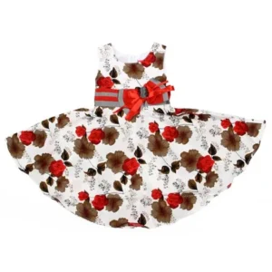 THZY Red Stylish Fancy Girls Kids Princess Wedding Party Flower Floral Bow Gown Dress 8-9Years
