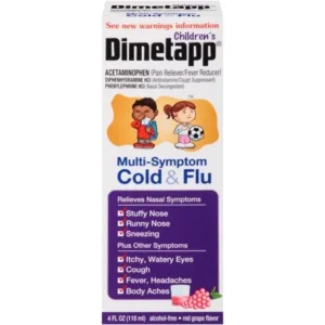 Dimetapp Children's Multi-Symptom Cold & Flu Red Grape Flavor, 4.0 FL OZ