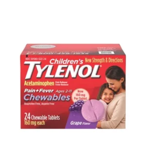 Children's Tylenol Chewables with 160 mg Acetaminophen, Grape, 24 ct