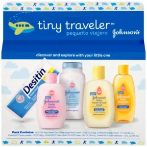 Johnson's Tiny Traveler, Baby Bath And Baby Skin Care Products, Travel Gift Set,Â 5 Items