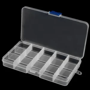 Unique Bargains 3pcs Household Office Convenience Tools Plastic Adjustable Divider Case Clear Storage Box