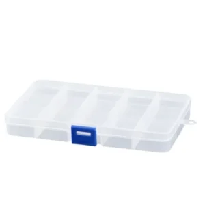 Unique Bargains Jewelry Earring Plastic Rectangle 15 Compartments Divider Container Storage Case