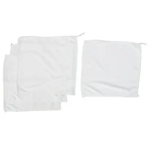 Unique Bargains Microfiber Drying Towel Face Cleaning Cloth 30cm x 30cm White 4pcs for Home Essential
