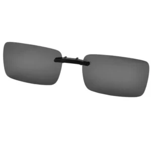 Unique Bargains Unisex Plastic Hiking Rimless Lens Clip On Polarized Sunglasses Glasses Black