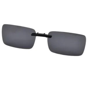 Unique Bargains Unisex Plastic Rimless Lens Clip On Polarized Sunglasses Eyeglasses Black