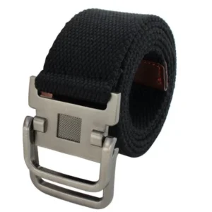 Men Sports Casual Nylon Adjtable Canvas Web Waist Belt Stripe