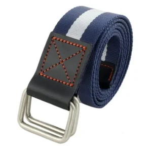 Unisex Athletic Casual Nylon Stripe Pattern Canvas Web Waist Belt