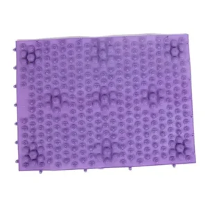 Unique Bargains Exercise Game Rubber Fitness Acupressure Foot Massage Mat Shiatsu Sheet Purple