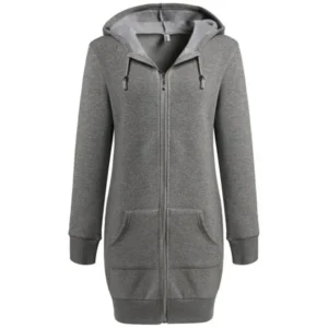 HOT SALE! Women Winter Casual Long Sleeve Hooded Zipper Hoodies Sweatshirt Coat With Fleece TEAKT