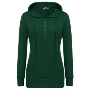 Black Friday SALES Women's Comfortable Pullover Hooded Sweatshirt Long Sleeve With Drawstring ECLNK