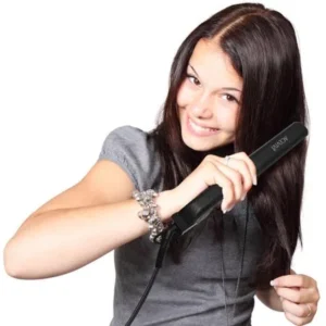 Super Saturday/Christmas Day Deal! Professional Hair Care Beauty Flat Iron Hair Straighten Styling Adjustable Temperature Black cbst