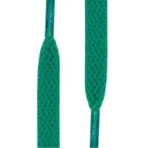 Daily Basic Flat Solid Color 36 Inches Shoelaces for Athletic Shoes, Sneakers, Skates and Boots (Green, 5 Pairs)