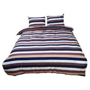 Unique Bargains 100% Cotton 3-Piece Bedroom Bedding Pillowcases Duvet Cover Sets Twin Size #1
