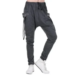 Unique Bargains Men's Sports Wear Design Drawstring Waist Pant