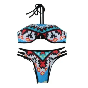 Women Ladies Neck String Halter Removable Beach Bikini Set Swimsuit