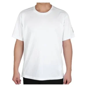 Men Short Sleeve Casual Wear Tee Cycling Sports T-shirt White M