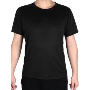 Men Short Sleeve Casual Wear Tee Cycling Sports T-shirt Black M