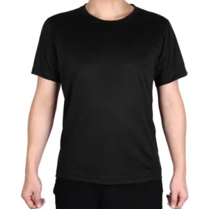 Men Short Sleeve Casual Wear Tee Cycling Sports T-shirt Black L