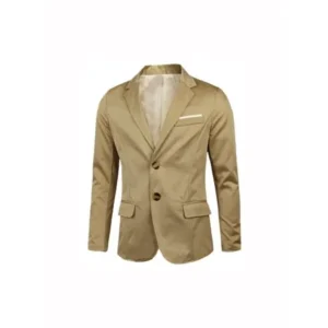 Unique Bargains Men's Notched Lapel Long Sleeves Button Closed Blazer