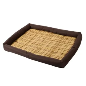 Unique Bargains Summer Cool Heat Resistant Bamboo Dog Cushion Pet Cat Sleeping Bed Mat XL Coffee Color