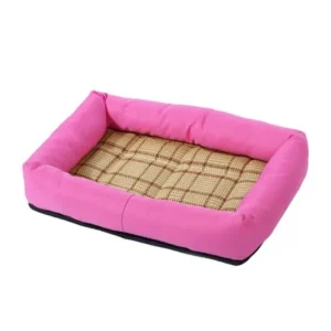 Unique Bargains Summer Cool Heat Resistant Bamboo Dog Cushion Pet Cat Sleeping Bed Mat S Fuchsia