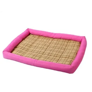 Unique Bargains Summer Cool Heat Resistant Bamboo Dog Cushion Pet Cat Sleeping Bed Mat XL Fuchsia