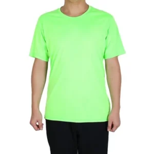 Adult Men Polyester Breathable Short Sleeve Clothes, Casual Wear Tee, Golf Tennis Sports T-shirt XL Green