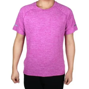 Athletic Running Workout Short Sleeve Clothes Basketball Sports T-shirt Purple L