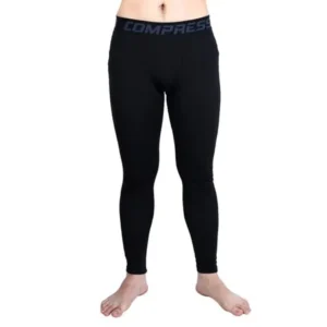 Adult Men Breathable Running Biking Athletic Exercise Trousers, Activewear Compression Outdoor Sports Pants W34 Black