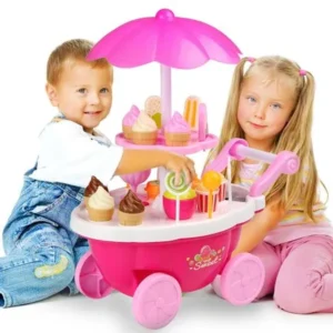 PESTE Cyber Sales ! Baby kids Playing House Learning Toys Cake Ice Cream Food Truck Music Light Carts